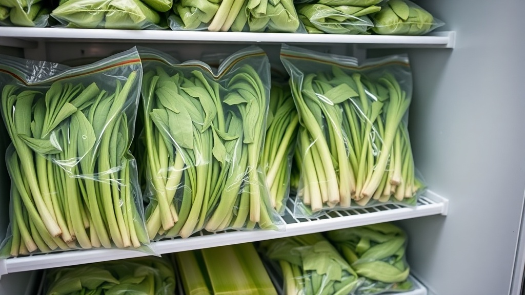Rayon d'épicerie asiatique avec sachets de feuilles de pandan surgelées